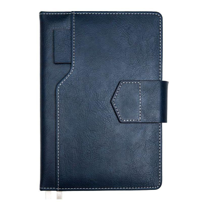 Ежедневник A5 deVENTE 'Prestige' 272стр твердая обложка с хлястиком на магнитной застежке искусственная кожа синий