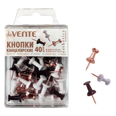 Гвоздики для досок&nbsp;&nbsp;40шт deVENTE 'Esthetics' 3 цвета ассорти в пластиковой коробке