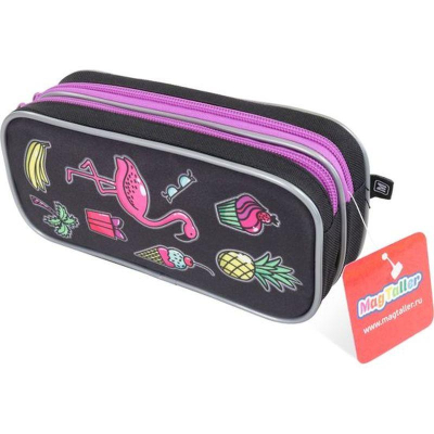 Пенал прямоугольный MagTaller Case 20х9х5см полиэстер 2 отделения Stickers II