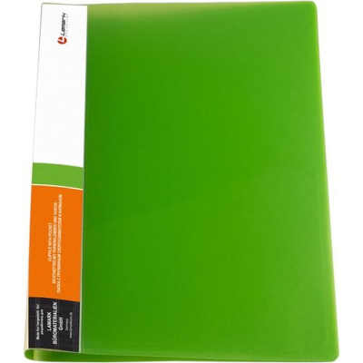 Скоросшиватель пружинный с внутренним карманом 17мм Lamark Neon зеленый