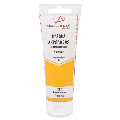 Краска акриловая матовая Vista-Artista Studio 75мл желтая палевая