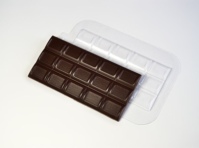Форма для шоколада пластиковая Мир Форм Плитка Полукруг 170х85х10мм