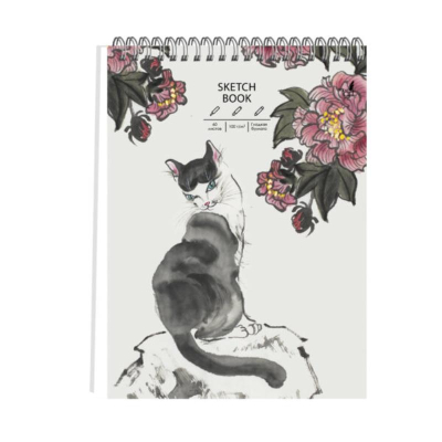 Блокнот для набросков Paper Art Sketch Book 21х29см 100г  60л на гребне твердая матовая обложка 'Элегантность'