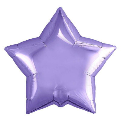Шар воздушный фольгированный Звезда Фиолетовый пастель Agura 48см