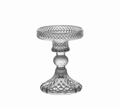 Подсвечник стеклянный Holiday Decor 12х9см прозрачный