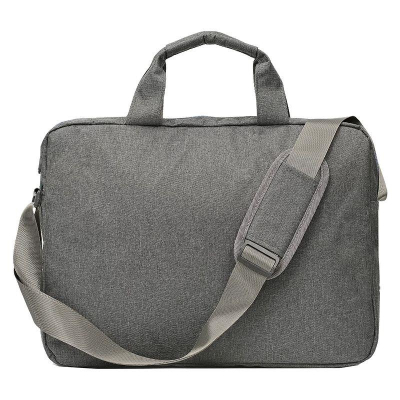 Сумка для ноутбука Lamark 15.6" с ручками и ремнем 40х29х6см полиэстер серая