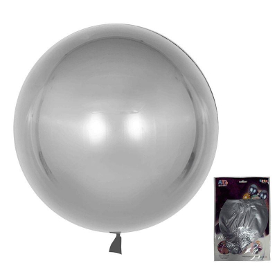 Шар воздушный фольгированный Сфера 46см Хром серебро Веселуха