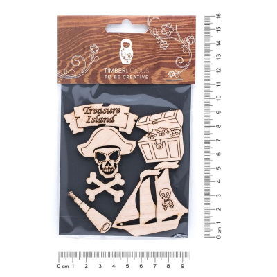 Заготовки для декорирования деревянные Timberlicious 'Nautical № 1' 10х14см 6шт фанера