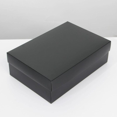 Коробка подарочная прямоугольная 30х20х 9см 'Черная' складная