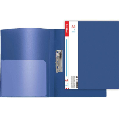 Папка с боковым прижимом и внутренним карманом 17мм deVENTE 'Daily' синяя