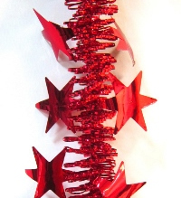 Мишура 2.7м d-75мм Млечный Путь красная