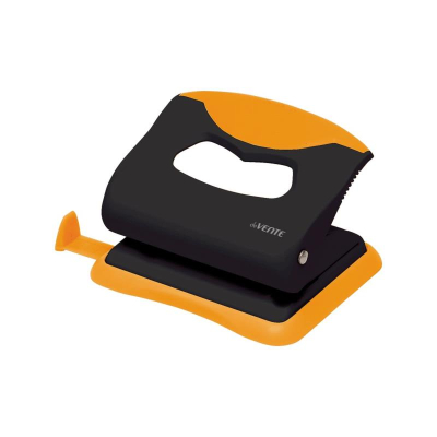 Дырокол&nbsp;&nbsp;20л deVENTE 'MonoChrome' черный неоновые оранжевые вставки