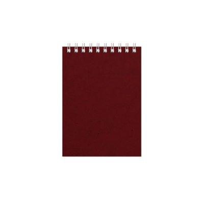 Блокнот A6  60л клетка на гребне Альт® картонная обложка 'Office' бордовый