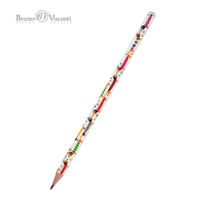 Карандаш BrunoVisconti® 'HappyGraphix' HB трехгранный корпус 'Таксы'