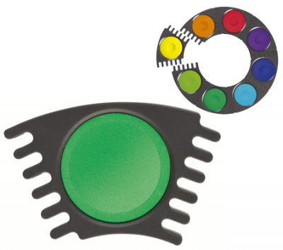 Краска акварельная Faber-Castell Connector d30мм в соединяющейся кювете французская зелень