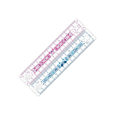 Линейка пластиковая&nbsp;&nbsp;15см Maped Study Unbreakable Fancy суперпрочная двусторонняя шкала в блистере 