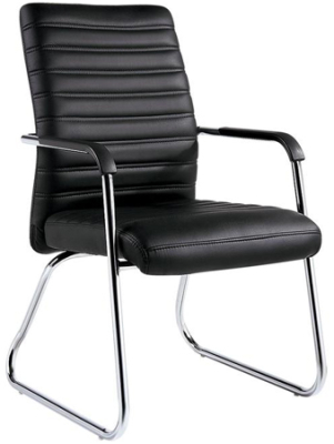 Конференц-кресло EasyChair хром/искусственная кожа черное