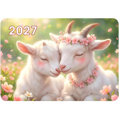 Календарь карманный 2027 Lamark 10х7см&nbsp;&nbsp;'Символ года. Год Козы - Нежные чувства'