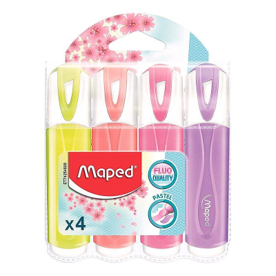 Текст-маркеры Maped Fluo Peps Classic Pastel  1-5.0мм  4цв в блистере