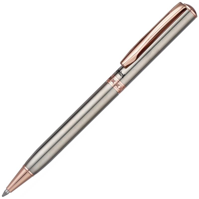Ручка шариковая Pentel 'Sterling' PG хромированная сталь позолота синие чернила