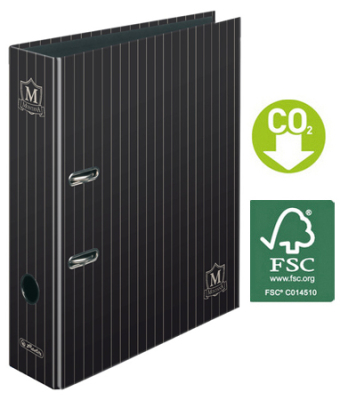 Папка файл A4  80мм Herlitz Montana черная 