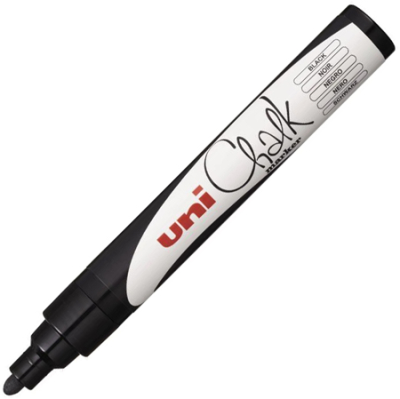 Маркер-жидкий мел Uni Chalk Marker&nbsp;&nbsp;2.5мм черный