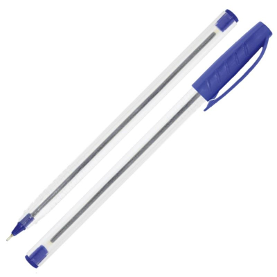 Ручка шариковая deVENTE 0.7мм 'Triolino Crystal' игольчатый стержень трехгранный корпус синяя