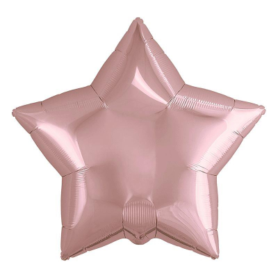 Шар воздушный фольгированный Звезда золото розовое Agura 48см