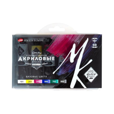 Краски акриловые художественные Мастер Класс Basic colours  6цв х18мл в тубах в пластиковой упаковке