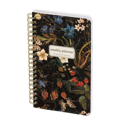 Еженедельник A5 BrunoVisconti® 'Cute diary' 144стр твердая обложка на гребне 'Flora' Лесные ягоды