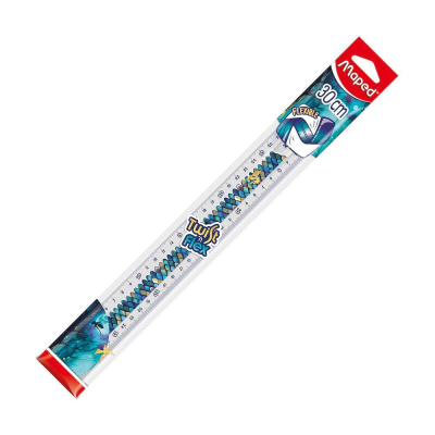 Линейка пластиковая&nbsp;&nbsp;30см Maped Twist'n Flex 'Dragon' из неломающейся пластмассы двусторонняя шкала в блистере