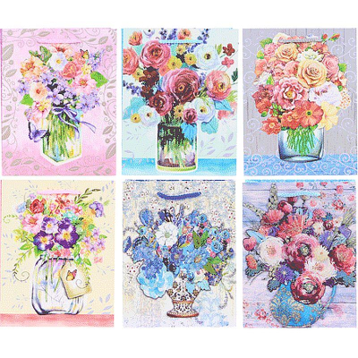 Пакет подарочный бумажный deVENTE 'Bouquet' 26x32x10см с блестками 6 дизайнов