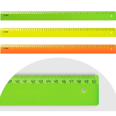 Линейка пластиковая  50см СТАММ 'Neon' цвета ассорти