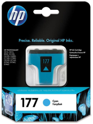 Картридж струйный HP №177 PS3213/3313/8253/C7183/C7283/C7283/D7163/D7263/7363/7463 голубой ресурс 350стр