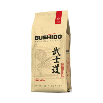 Кофе в зернах Bushido 'Sensei' обжарка средняя  227г в вакуумном пакете