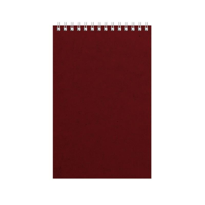 Блокнот A5  60л клетка на гребне Альт® картонная обложка 'Office' бордовый