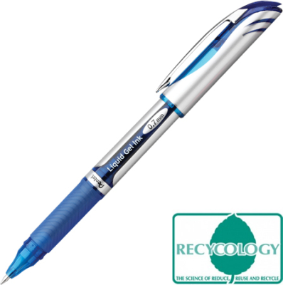 Ручка гелевая Pentel 0.7мм 'EnerGel' с резиновой манжетой синяя