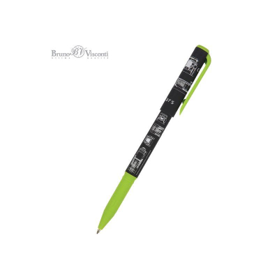 Ручка шариковая BrunoVisconti® 0.7мм 'PrimeWrite' синяя 'Чертежи. Автомобиль'