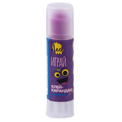 Клей карандаш 15г Лео 'Играй' фиолетовый