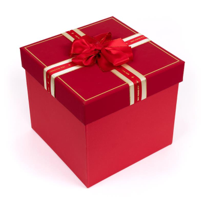 Коробка подарочная квадратная 22х22х21см Stilerra красная