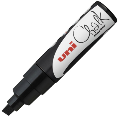 Маркер-жидкий мел Uni Chalk Marker  8.0мм черный