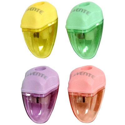 Точилка 1 диаметр deVENTE 'Pastel' с контейнером 4 цвета ассорти