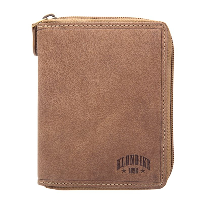 Портмоне Klondike 1896® 'Dilan' 10х13см на молнии кожа коричневое