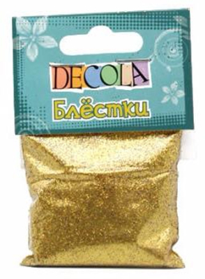 Глиттер Decola  0.3мм 20г золото