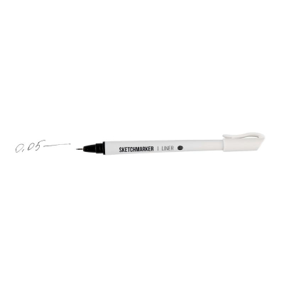 Ручка капиллярная художественная Sketchmarker d-0.05мм черная