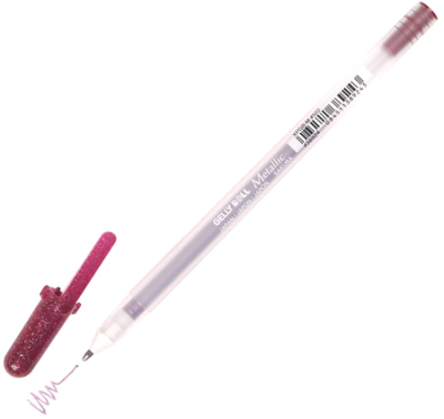 Ручка гелевая Sakura 1.0мм Gelly Roll Metallic бордовая