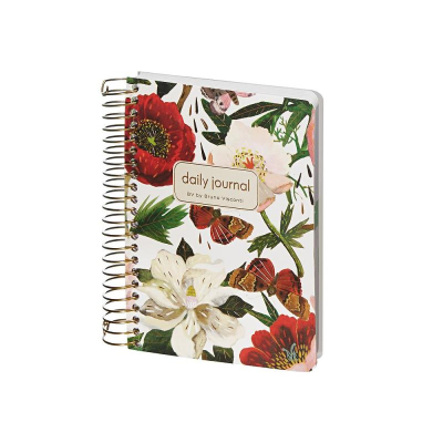 Ежедневник A6 BrunoVisconti® 'Cute diary' 272стр твердая обложка на спирали 'Flora' Пионы