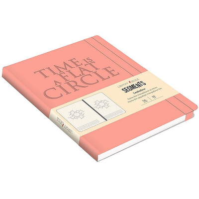 Ежедневник A5 Listoff® Segments Японская система 272стр искусственная кожа  на резиновой застежке персиковый