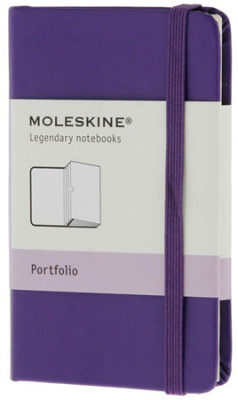 Папка-разделитель A7 Moleskine® XSmall  2 отделения твердая обложка на резиновой застежке фиолетовая