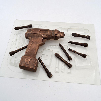 Форма для шоколада пластиковая Мир Форм Шуруповерт 130х130х17мм